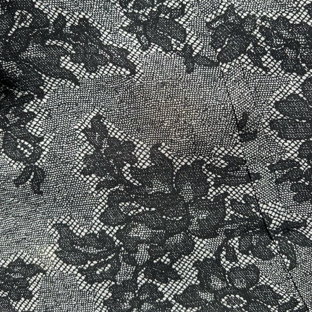 Valentino Jeans Black Lace Print Button Up